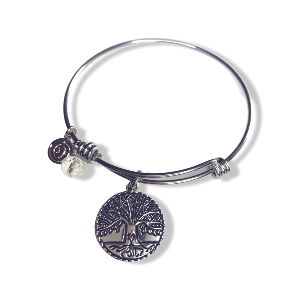 Kohls Love this Life Silver Family Tree Bangle